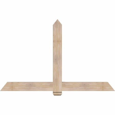 Ekena Millwork Eugene Smooth Timber Gable Bracket, Douglas Fir, 72"W x 45"H x 3 1/2"D x 5 1/2"F, 15/12 Pitch GBW072X45X0406EUG00SDF